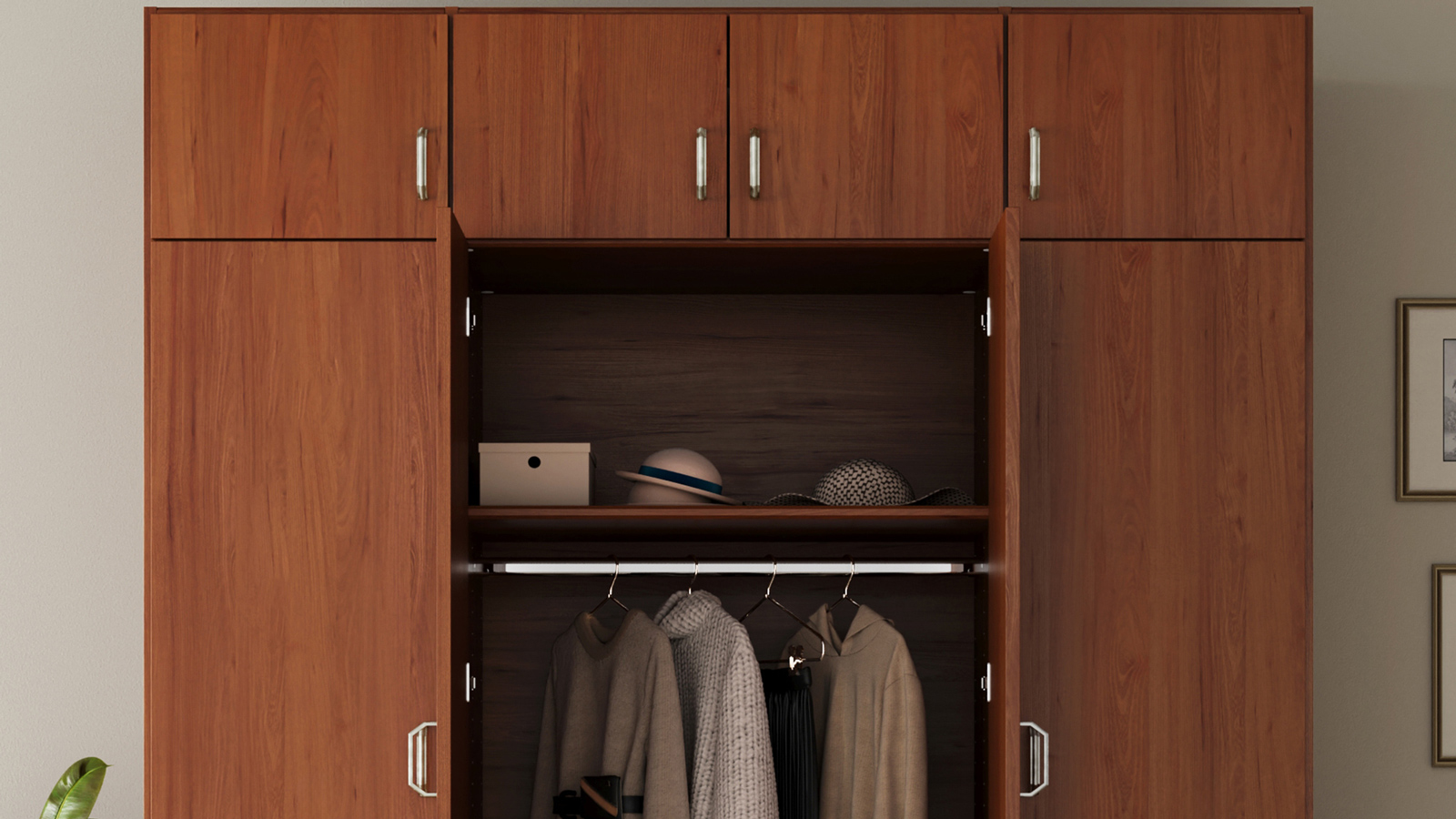 Flexible wardrobe systems adapt to changing needs.