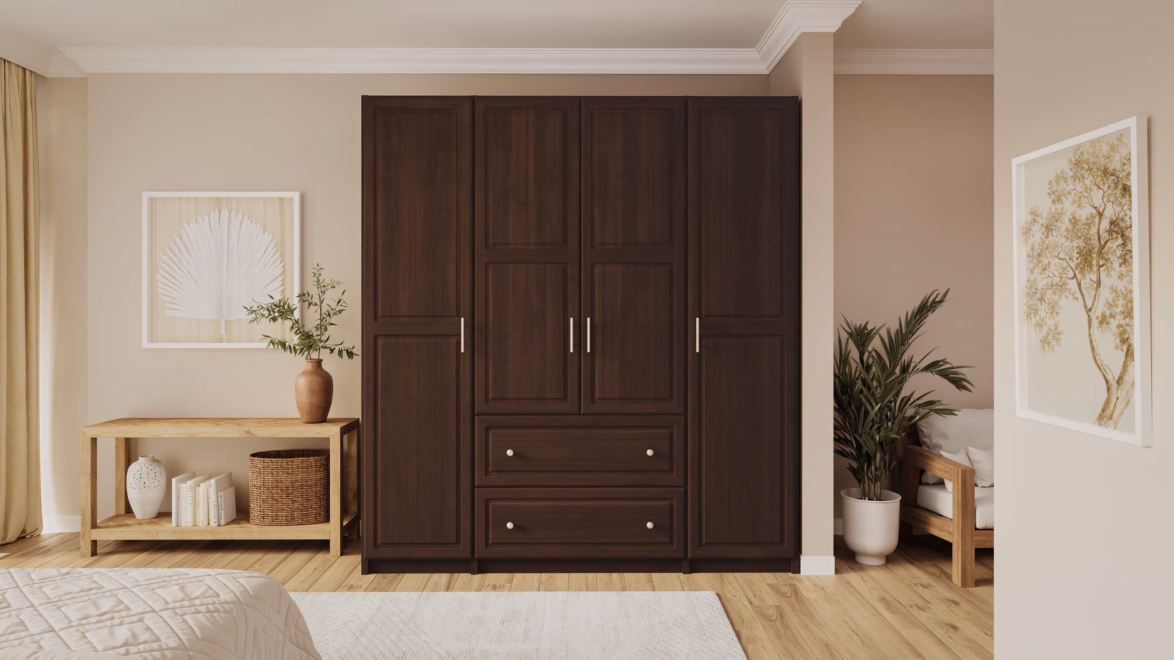 Closets by Design Wardrobe Closet in Regency Finish