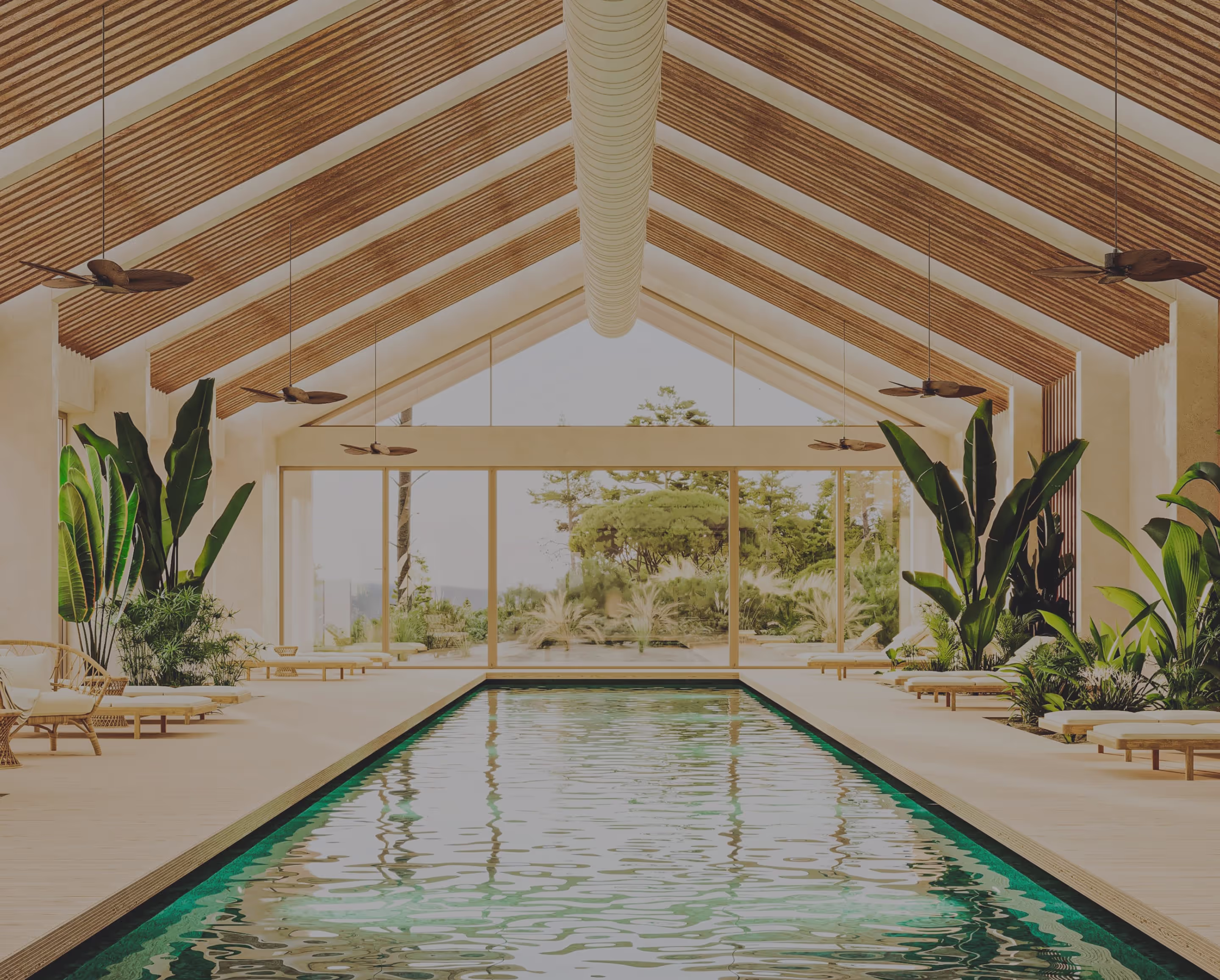 Inside pool view.