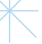 Light blue lines radiating from a central point, forming an upward left arrow shape.