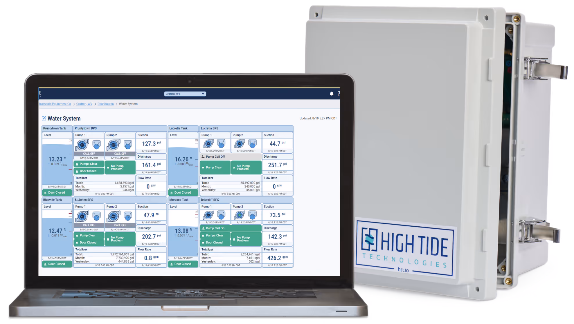 High Tide Technologies' High Tide Web app displayed on laptop