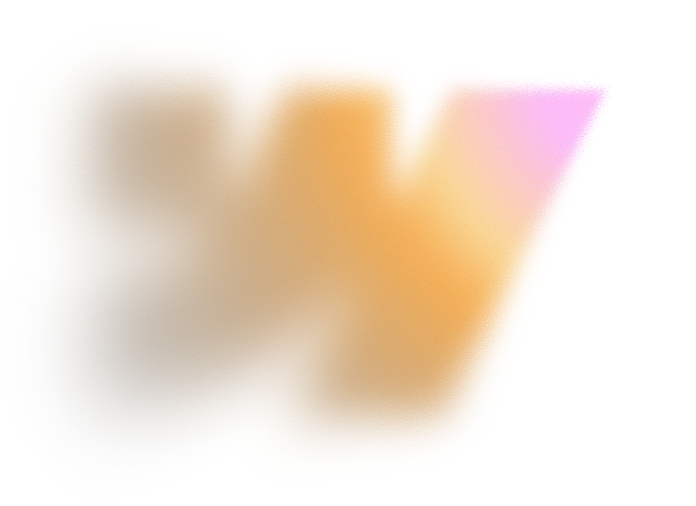 Forme abstraite floue aux teintes principalement orange avec un léger dégradé rose sur un fond transparent.