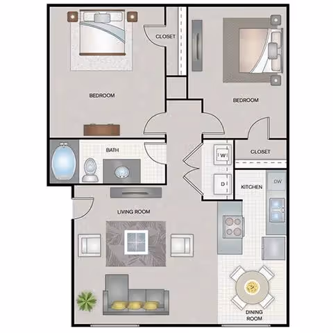 2 Bedroom layout