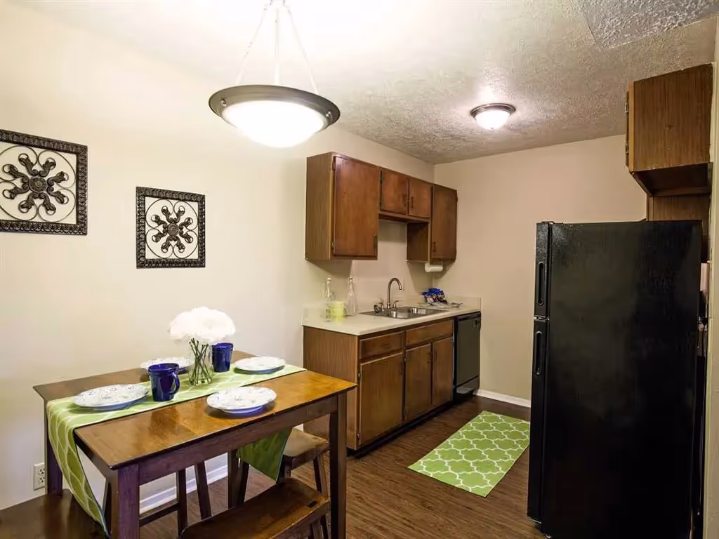 Dining room and kitchen