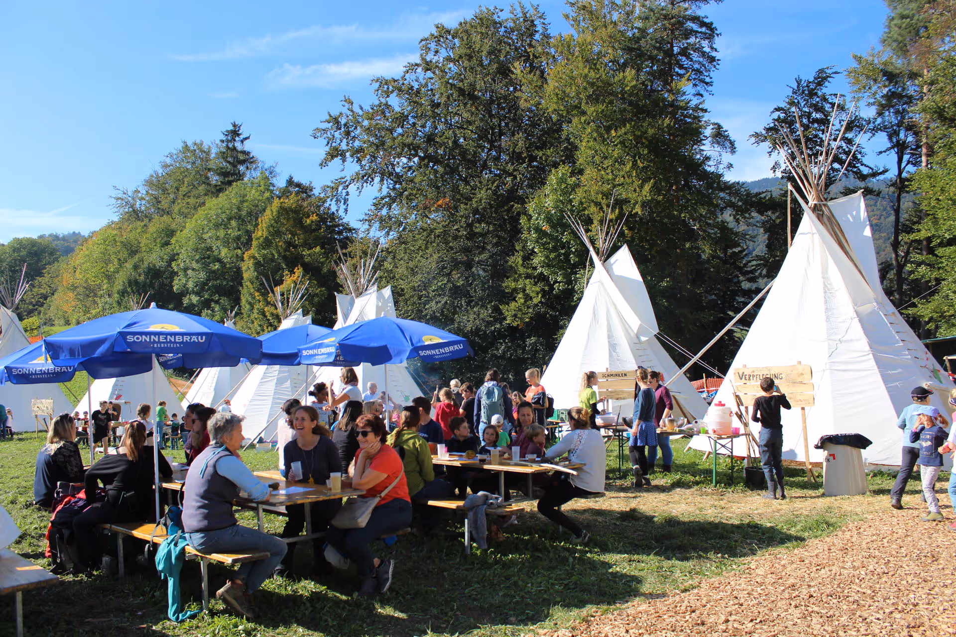 Festwirtschaft Tipis Eltern Tipidorf