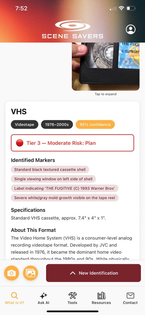 Scene Savers APP screens