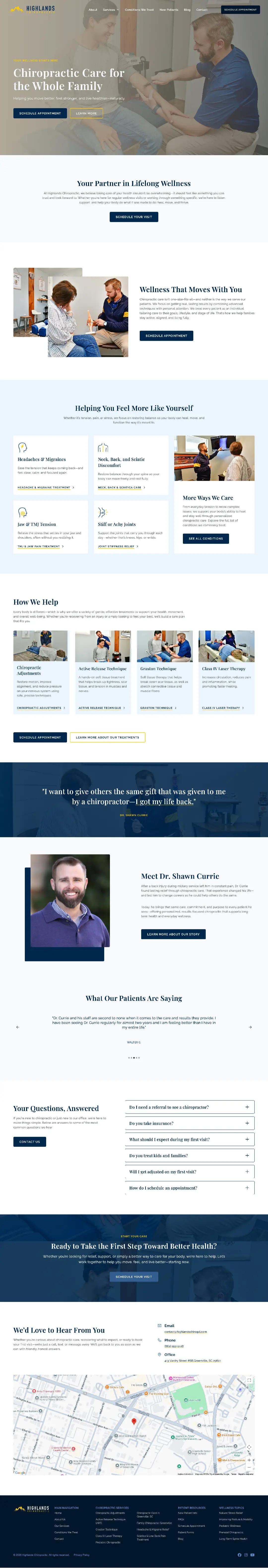 Highlands Chiropractic Website