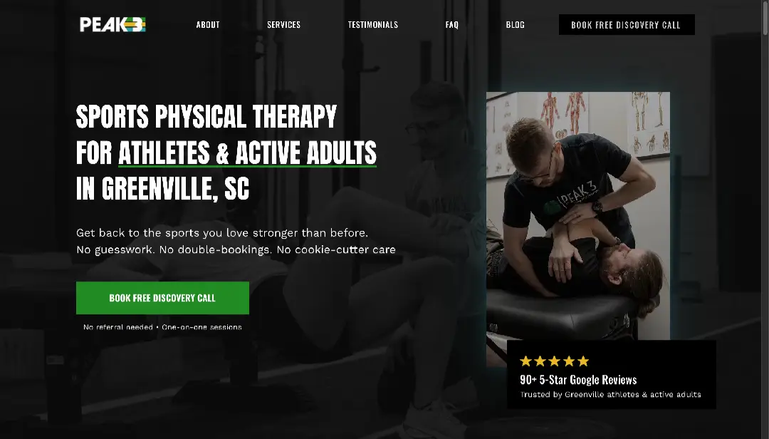 Peak 3 Sports Physical Therapy Website