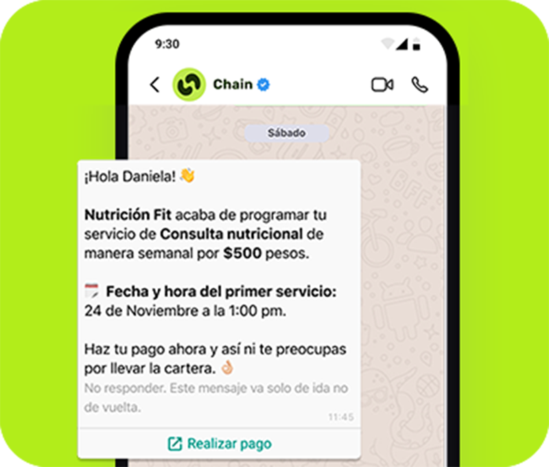 Recordatorios de cobro Chain