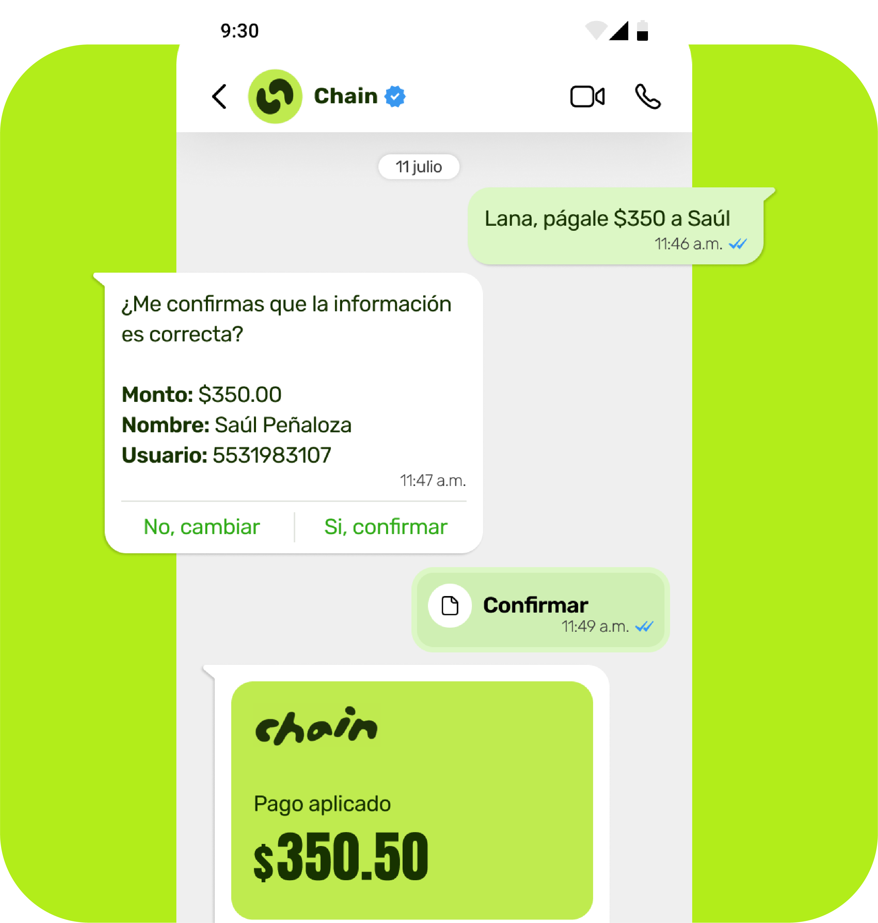 así se ve la vida con chain