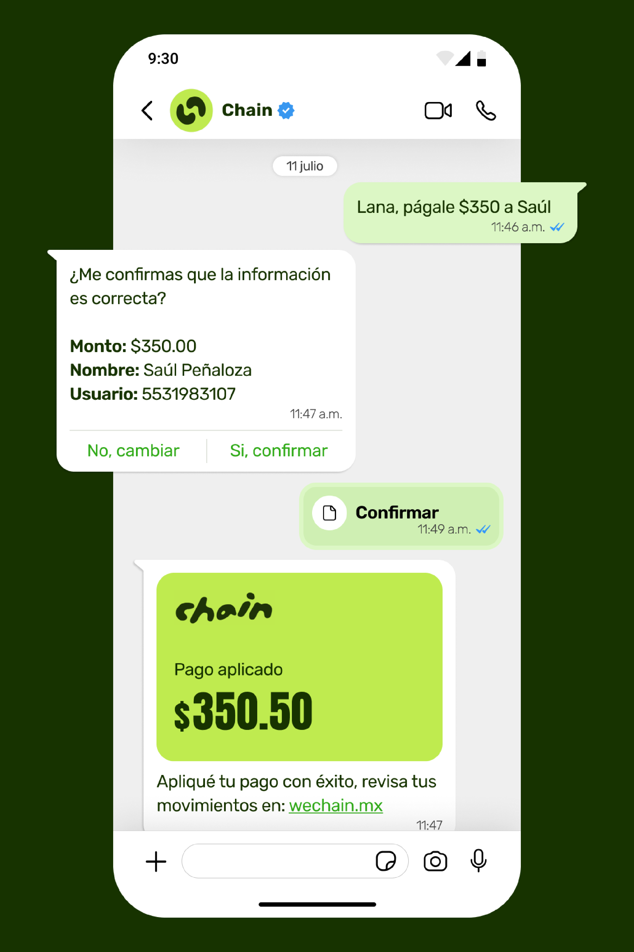 Pagos con Lana by Chain