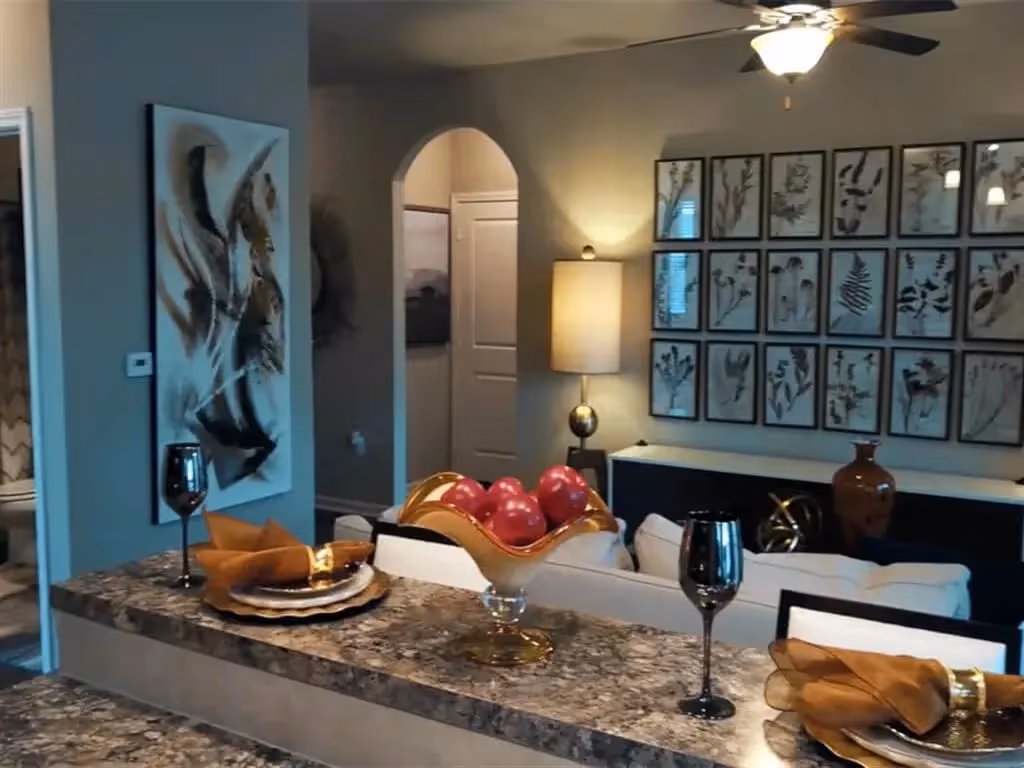 Kitchen island close up