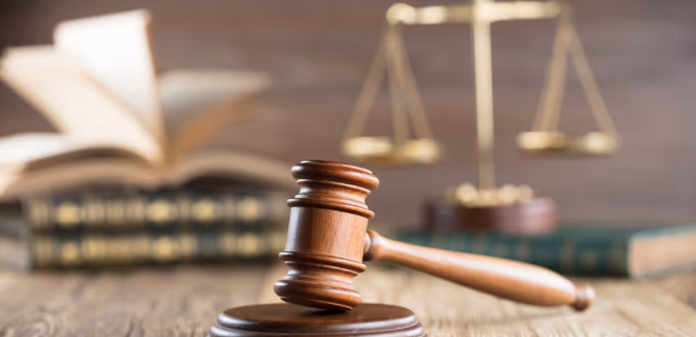 Gavel and justice scale