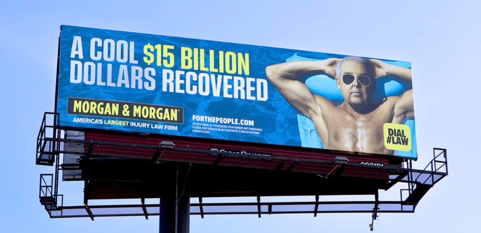 Image of humorous Morgan & Morgan billboard.