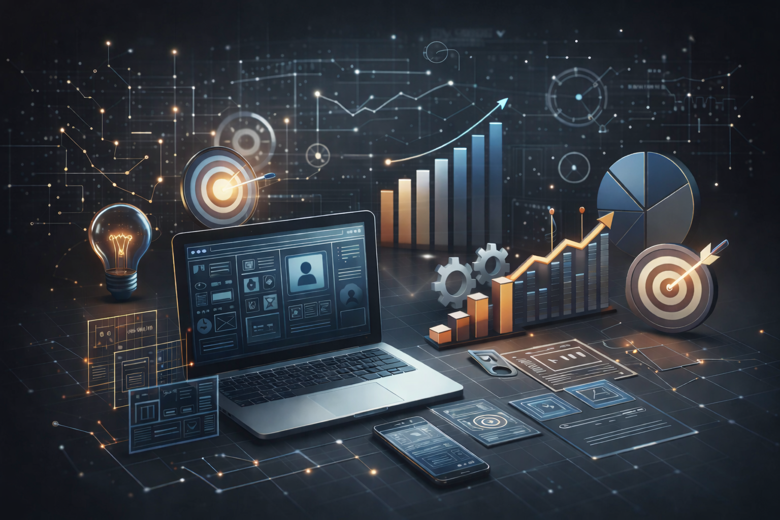 Illustration unseres Fokus, dem Kunden-orientierten Arbeiten.