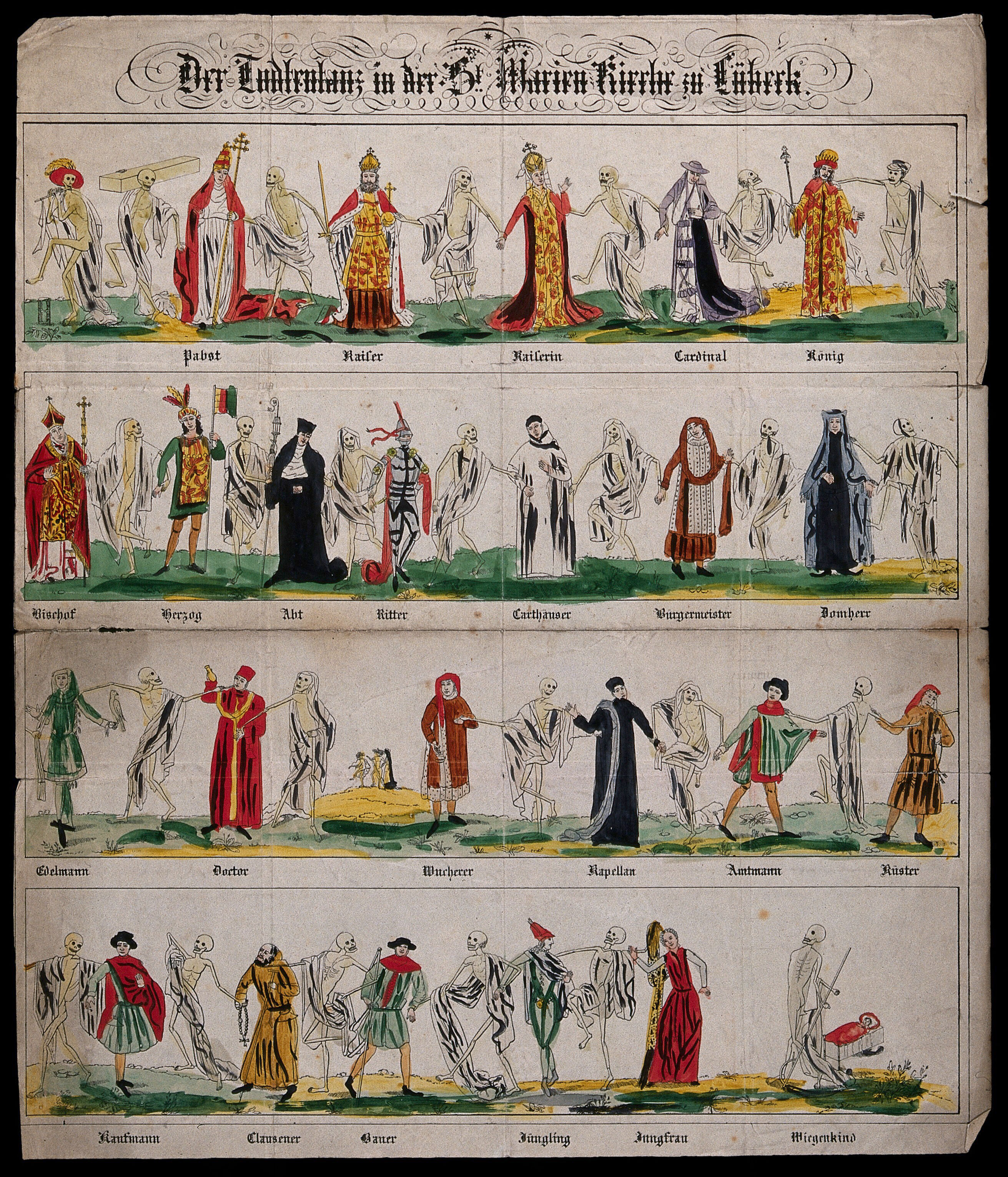 Mid-fifteenth century dance of death (German).