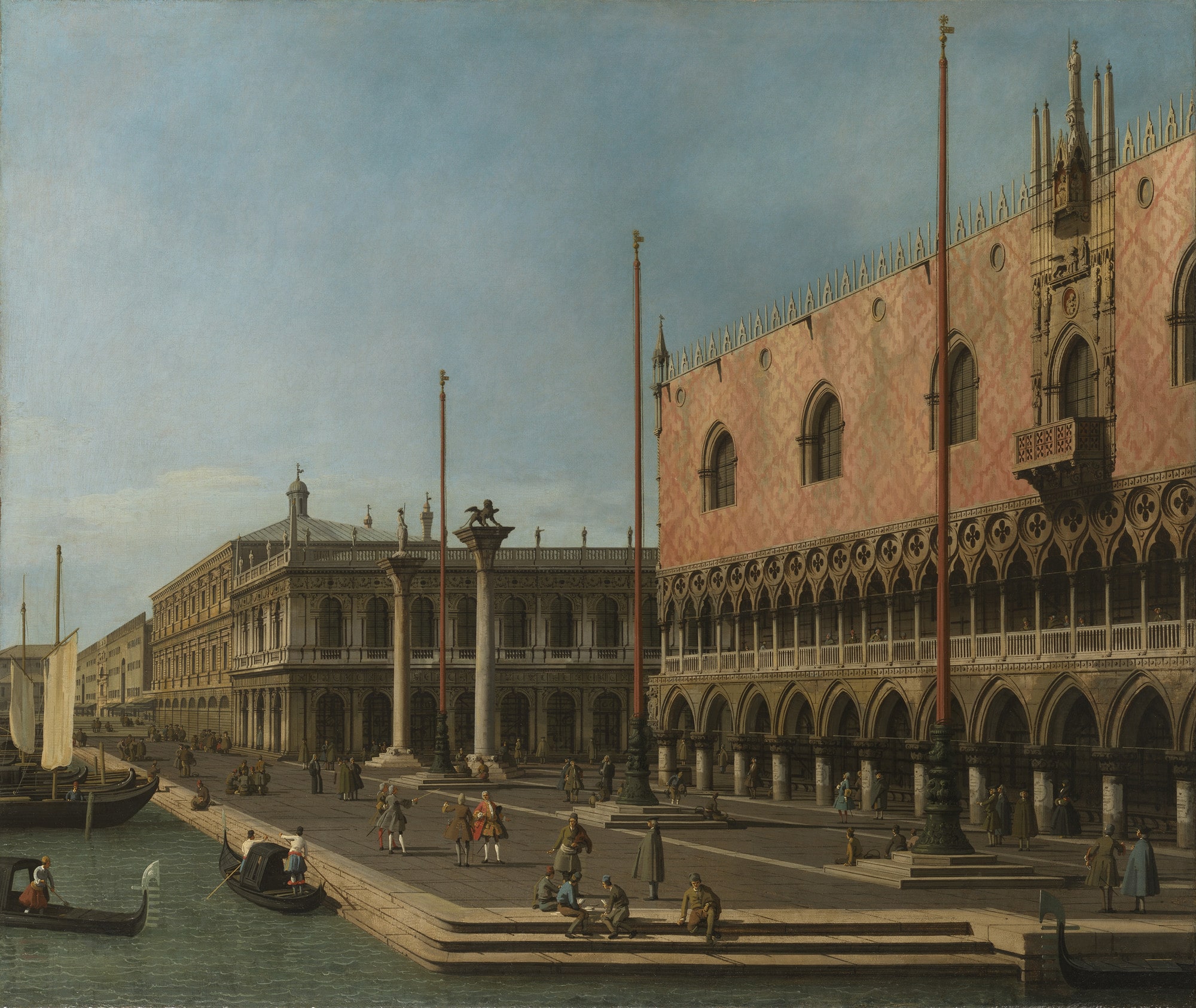 Canaletto, Capriccio View of the Molo and the Palazzo Ducale, 1744