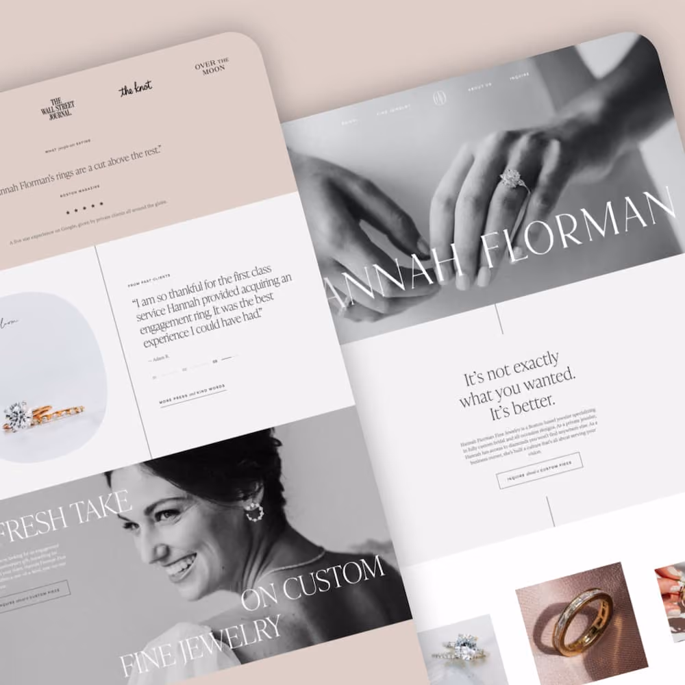 Hannah Florman website mock-up