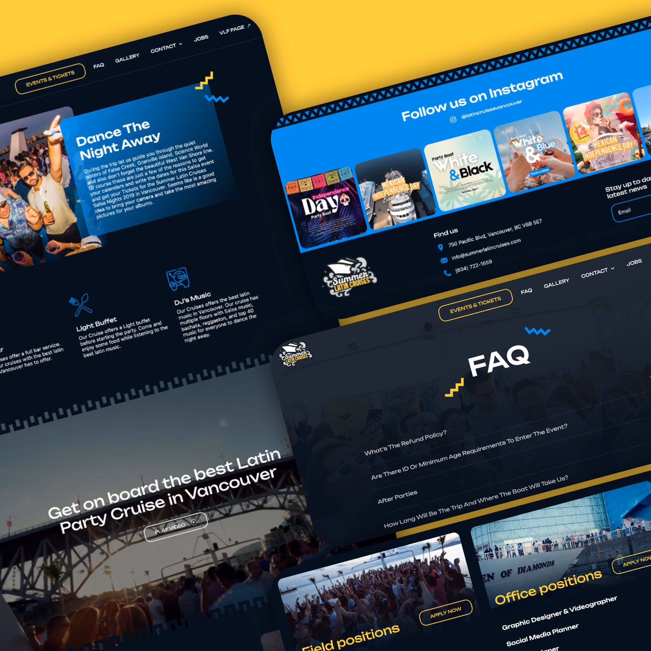 Summer Latin Cruises Website Mock-up