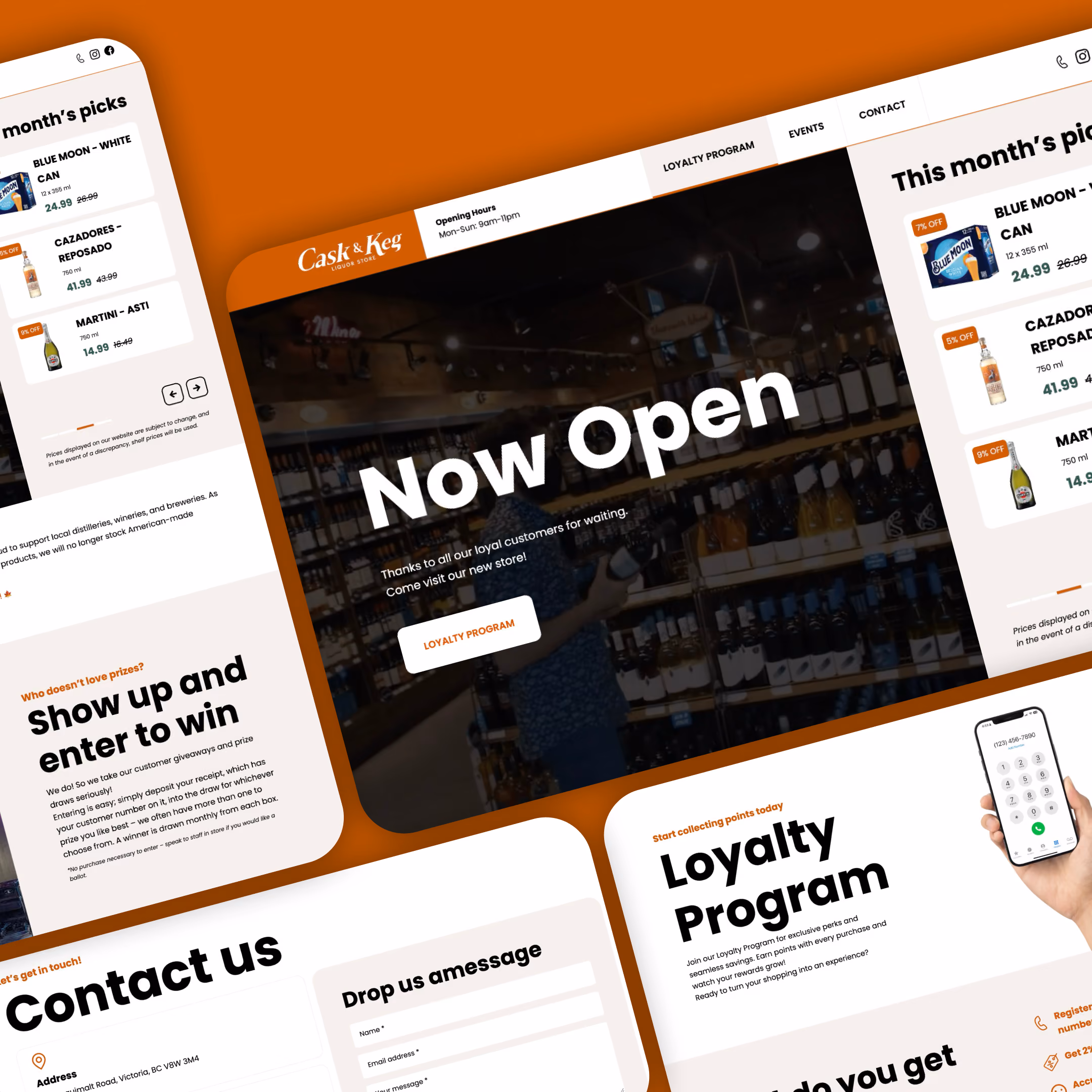 Cask & Keg Website Mock-up