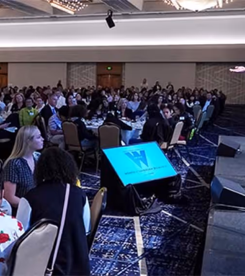 Seattle Sports Commission Women in Leadership Breakfast View from stage
