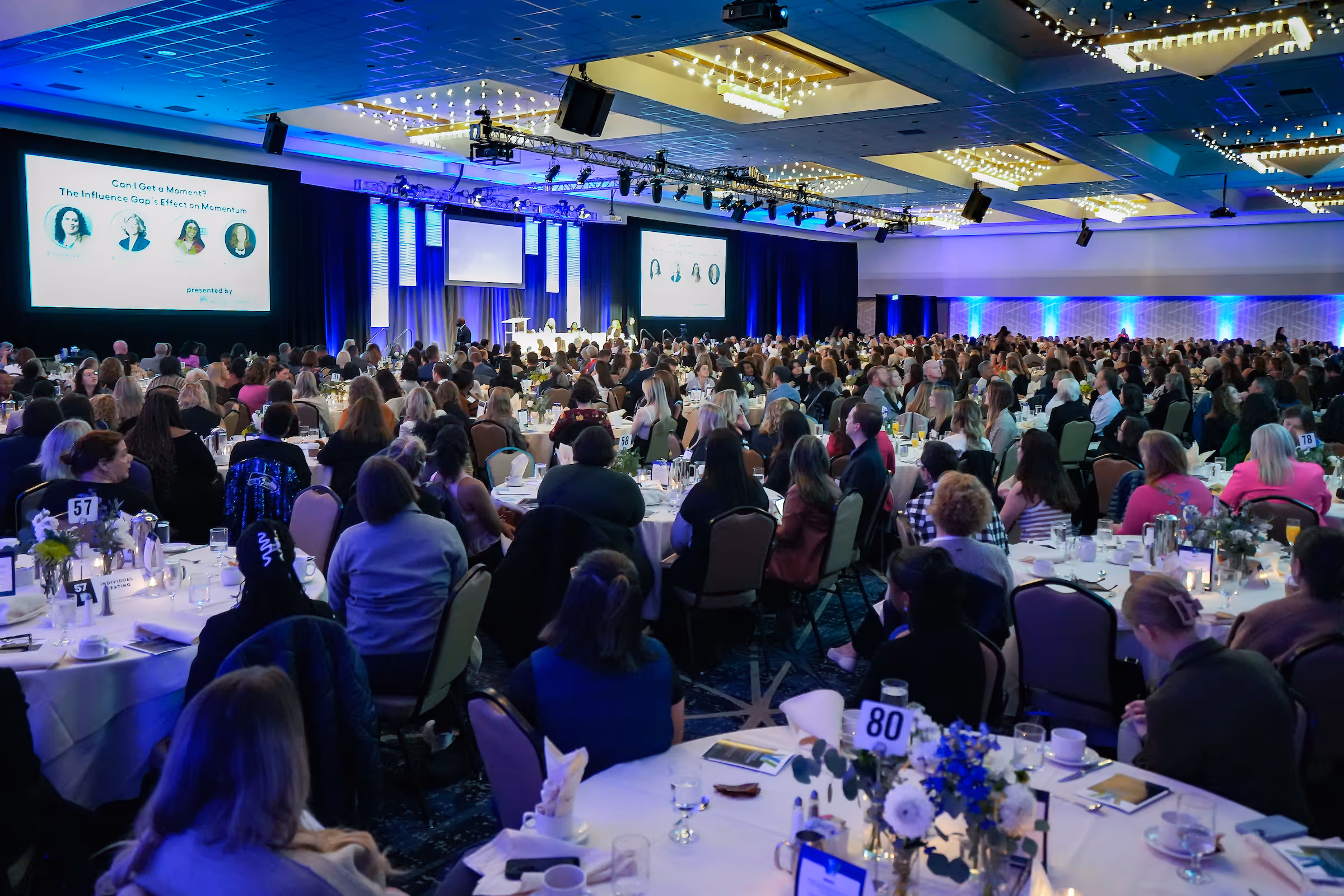 Group of people attending the Seattle Sports Commission Women in Leadership Breakfast 