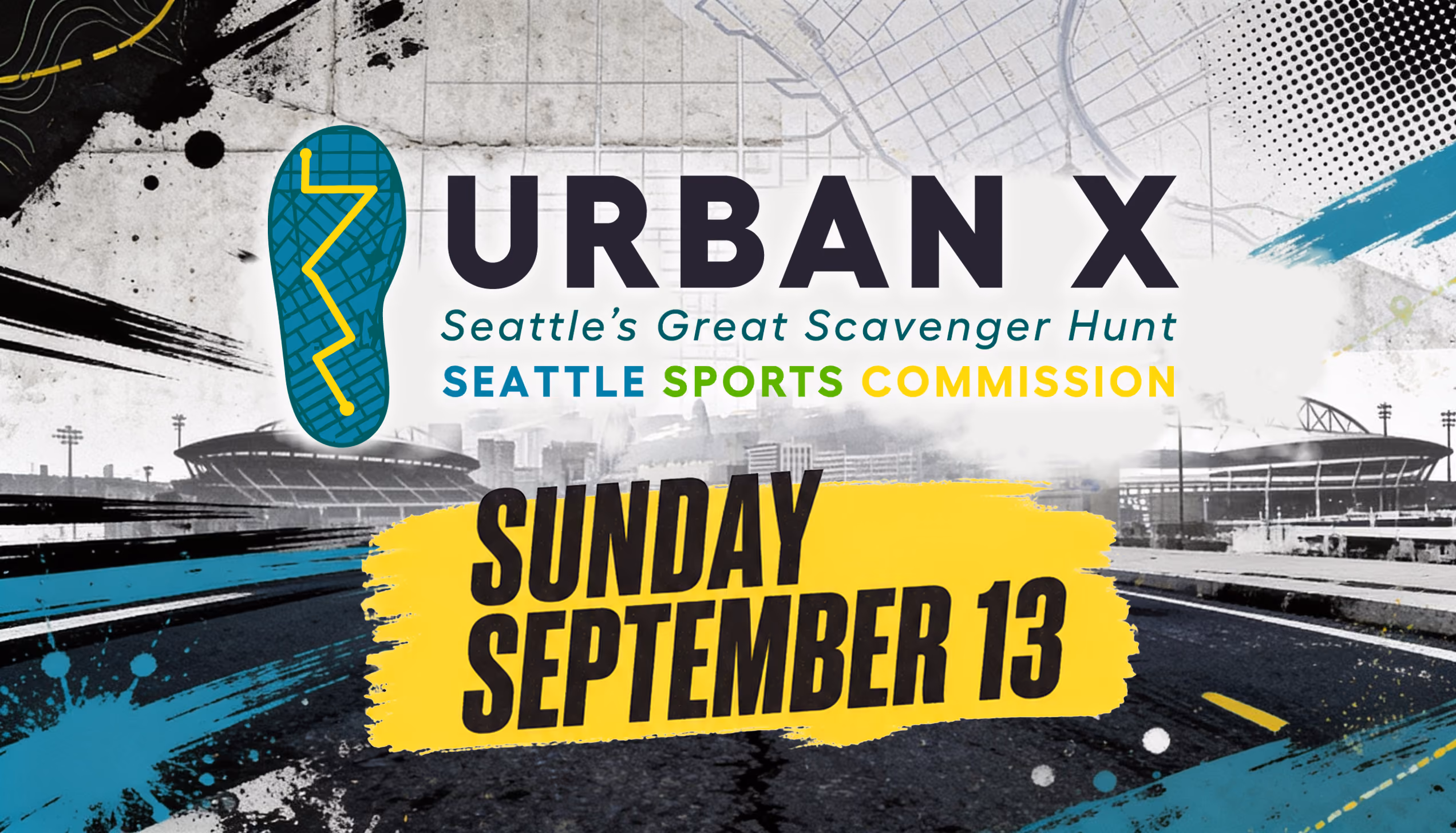 Promotional image for Urban X scavenger hunt in Seattle on Sunday, September 13, by Seattle Sports Commission.
