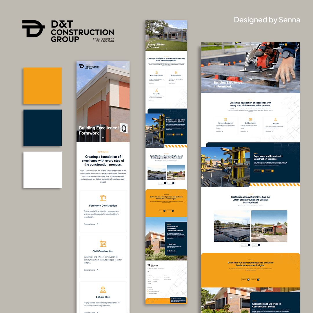 D&T Construction Group Website