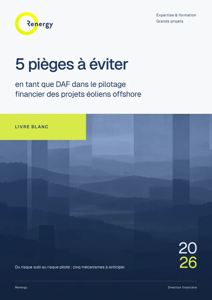 Cover of the white paper 5 pitfalls to avoid as a CFO in the financial management of offshore wind projects