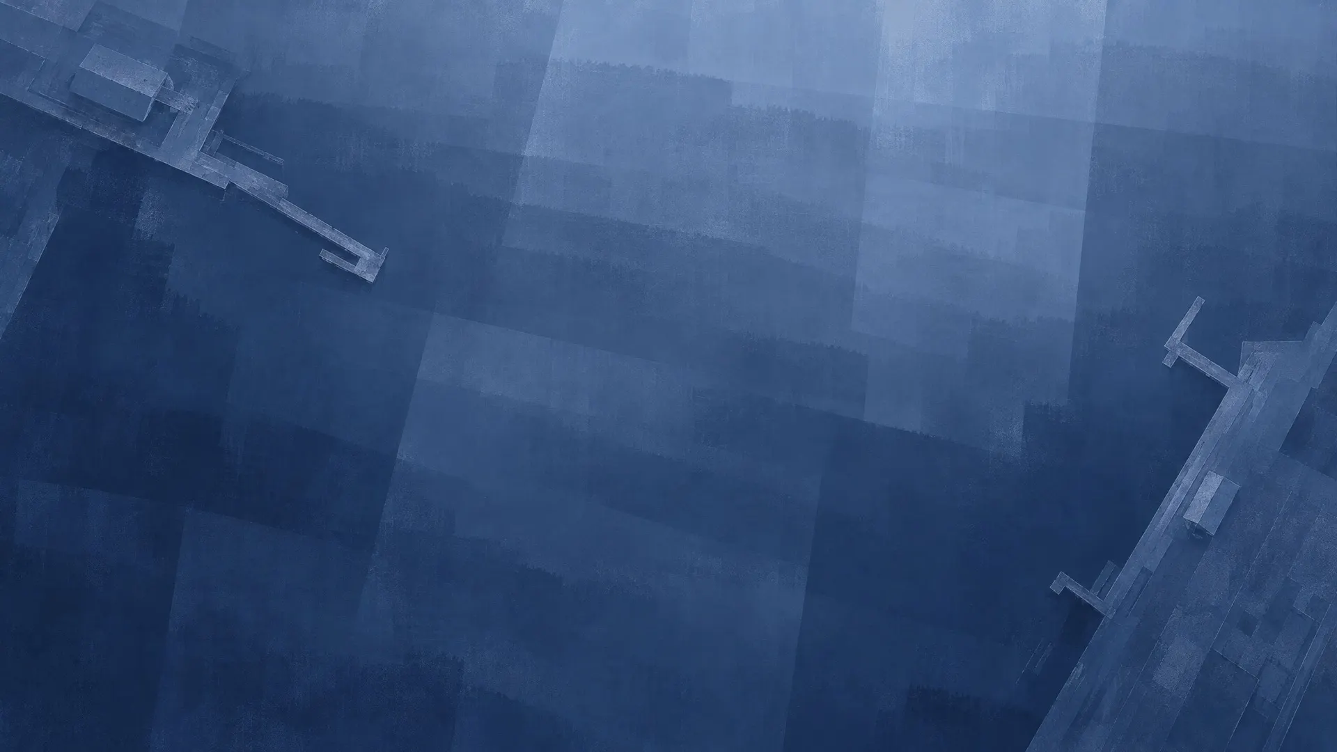 Paysage industriel abstrait en bleu navy