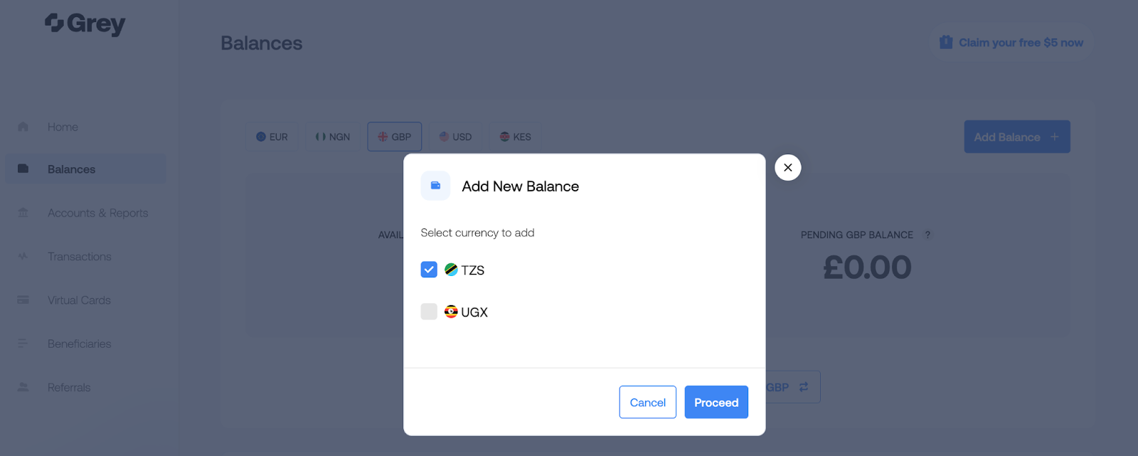 select-tsh-balance