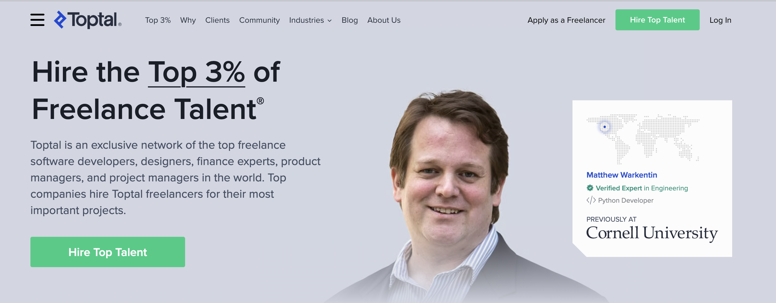 Toptal freelance marketplace