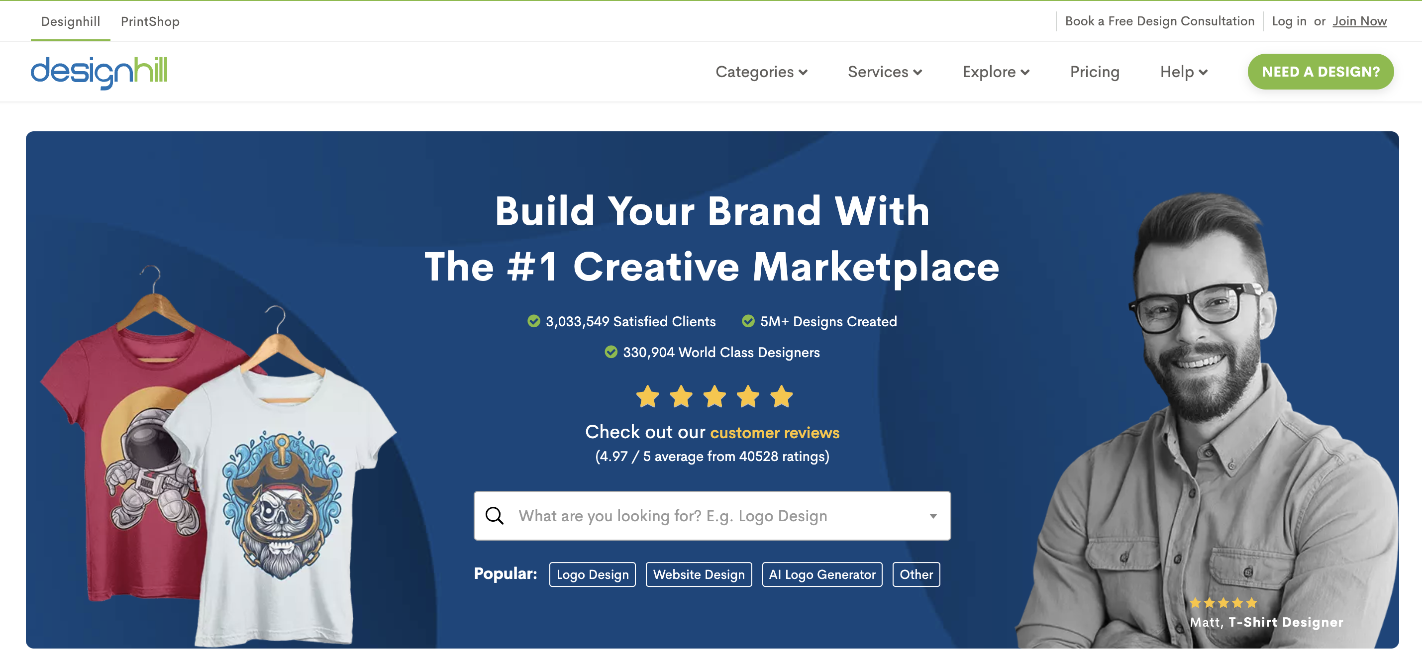 Designhill freelance platform
