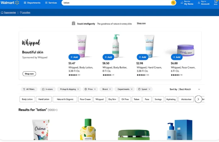 Walmart dashboard