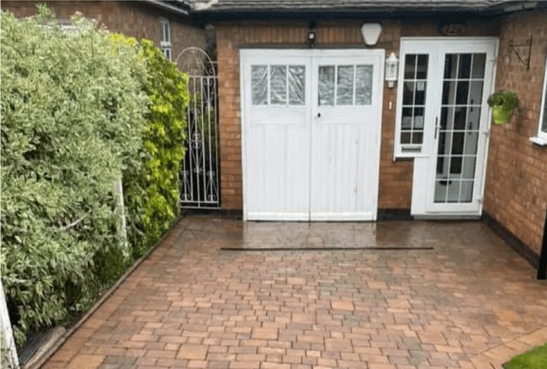 Driveway after cleaning