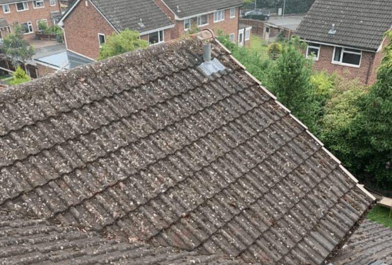 Roof before cleaning
