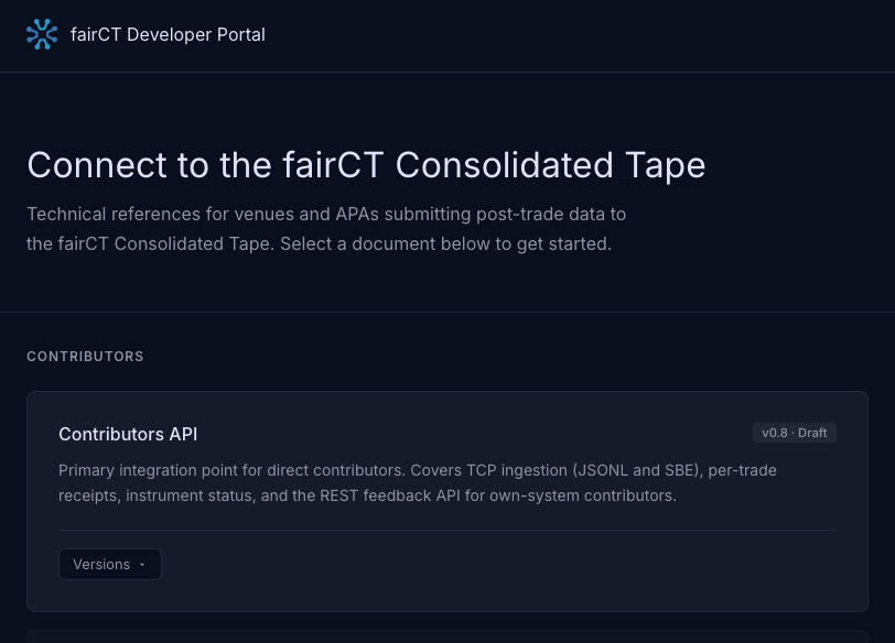 fairCT app dashboard