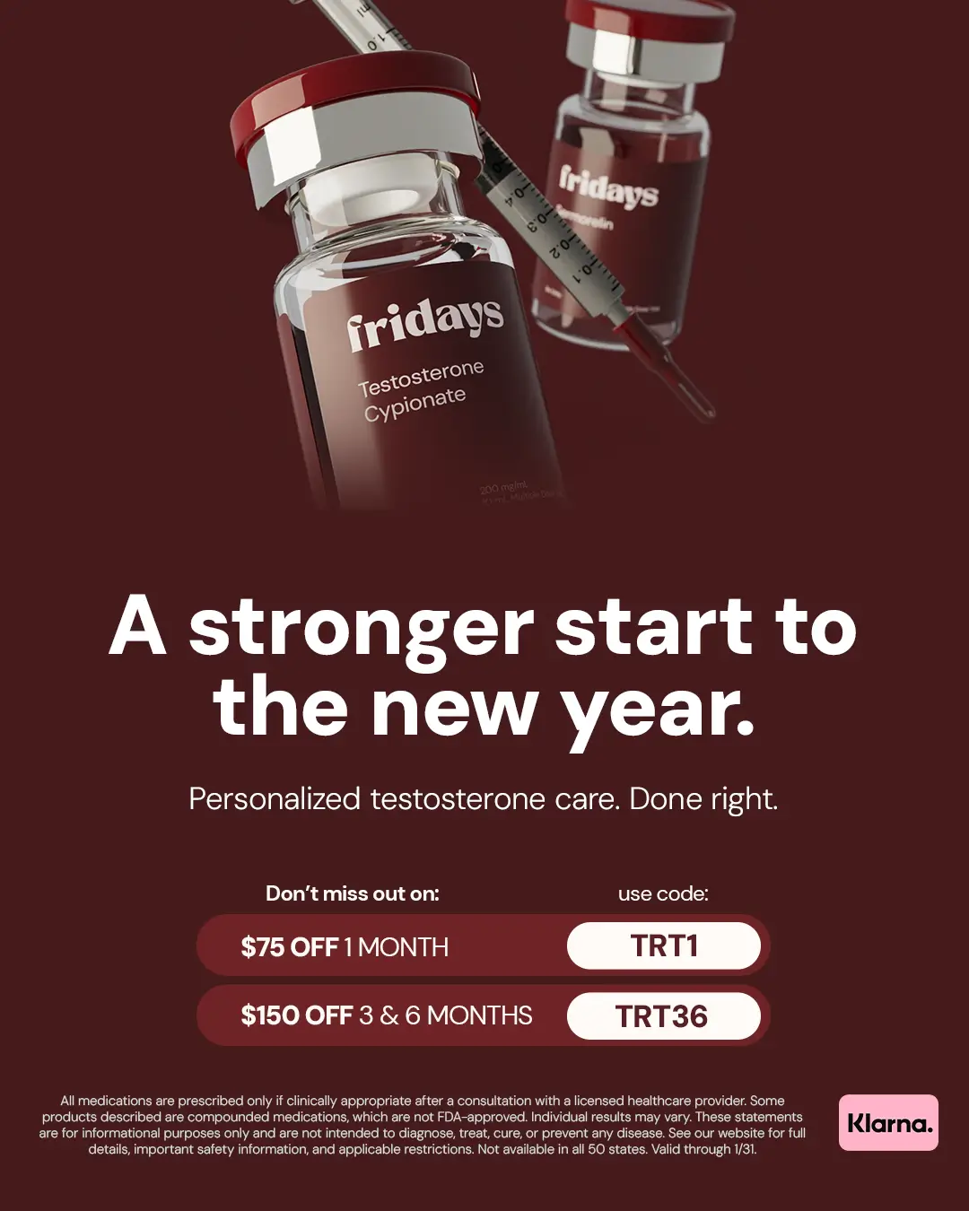 use TRT1 code for $75 OFF 1 month
use TRT36 code for $150 OFF 3&6 months