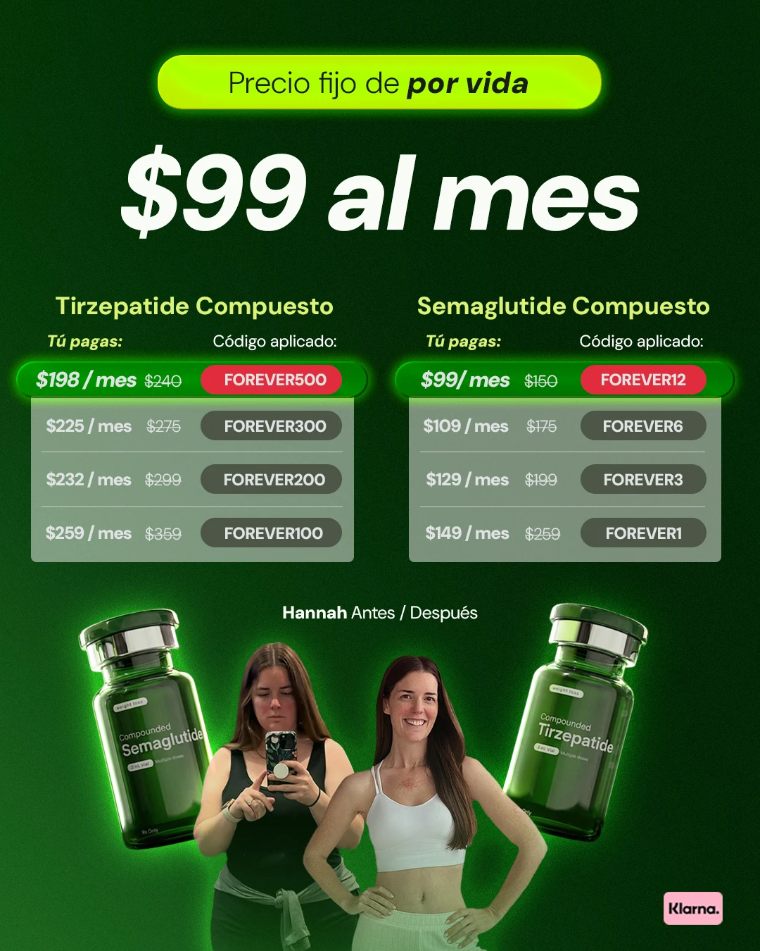 Fridays pricing banner: compounded GLP-1 plans for $99 a month