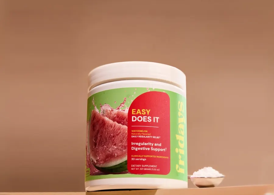 Easy Does It digestive support supplement tub by Fridays
