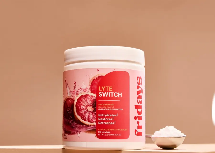 Lyte Switch hydration electrolyte supplement tub by Fridays