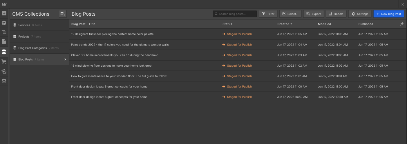 CMS Items - Contractor X Webflow Template