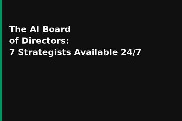 The AI Board of Directors: 7 World-Class Strategists Available 24/7