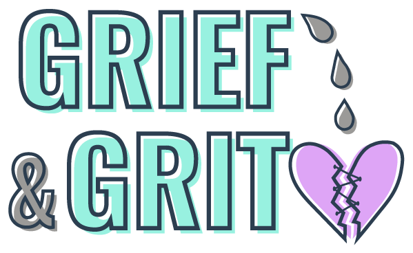 Grief & Grit text logo with star design