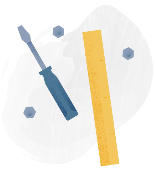 Illustration of home improvement tools