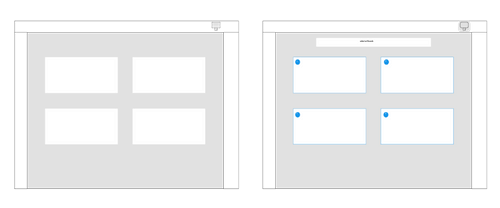 Sketches of selecting artboards to present