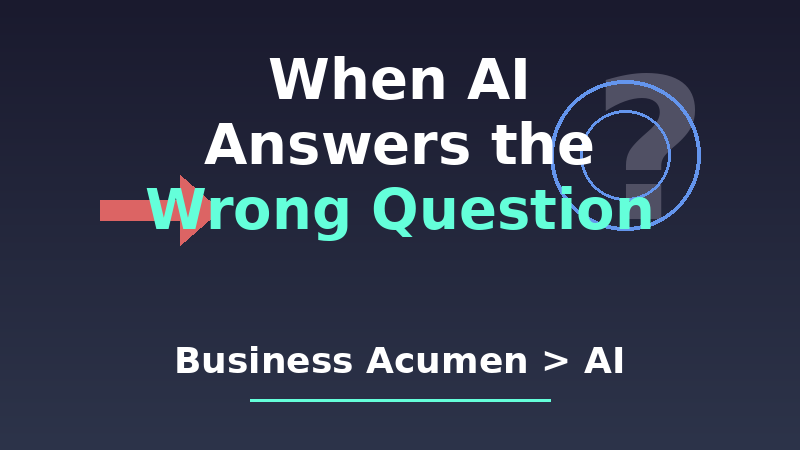 When AI Answers the Wrong Question Perfectly