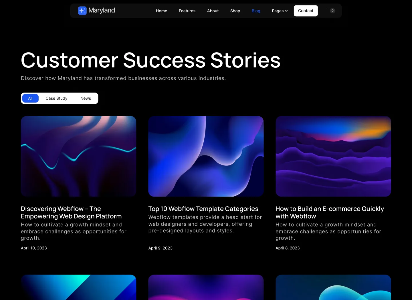 App Webflow Template -Maryland - Created by Wedoflow.com and Azwedo.com