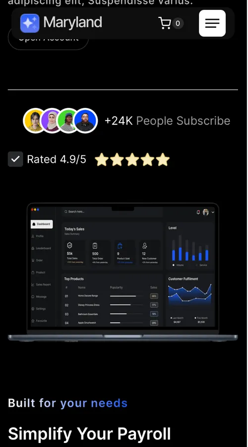 App Webflow Template -Maryland - Created by Wedoflow.com and Azwedo.com
