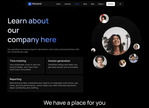 App Webflow Template -Maryland - Created by Wedoflow.com and Azwedo.com